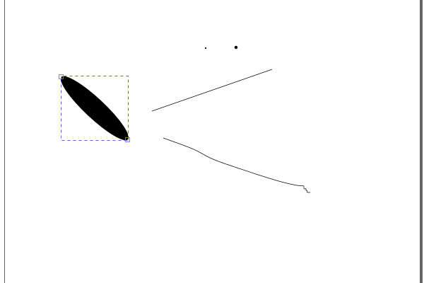 12. クリック位置をつなぐ直線が引かれる