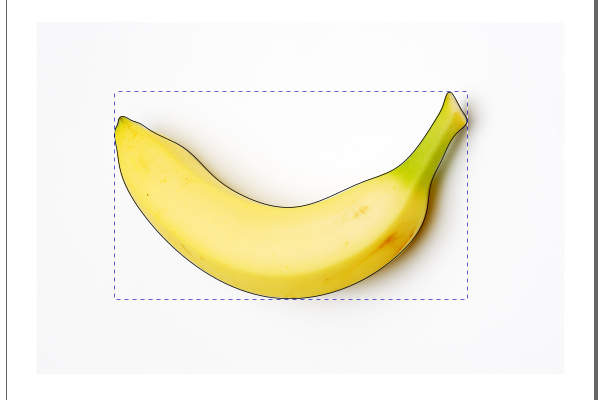 20. バナナの輪郭に沿ったパスを作成する