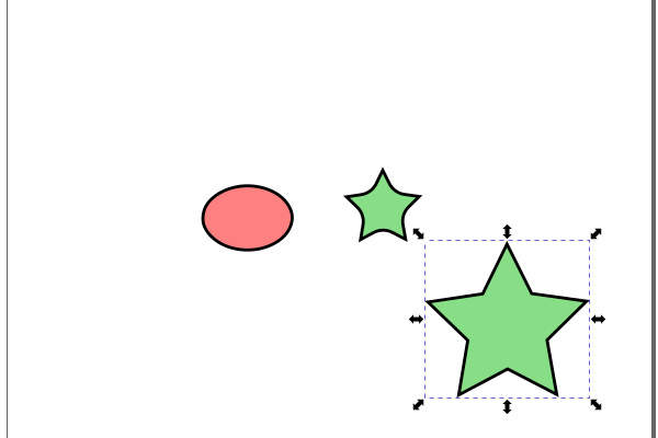 34. 複製元の緑色の星形を選択する