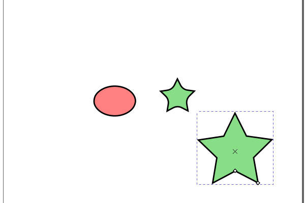 36. 複製元の緑色の星形が編集可能な状態になる