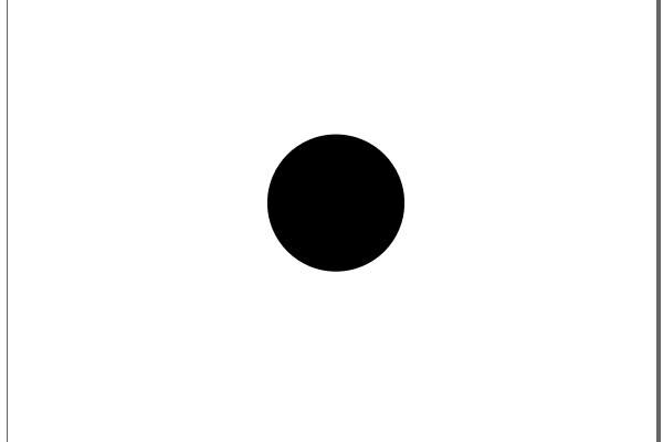 1. 黒色の円のシェイプを作成する